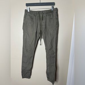 Express Mens Jogger Pants Khaki army green Size XS